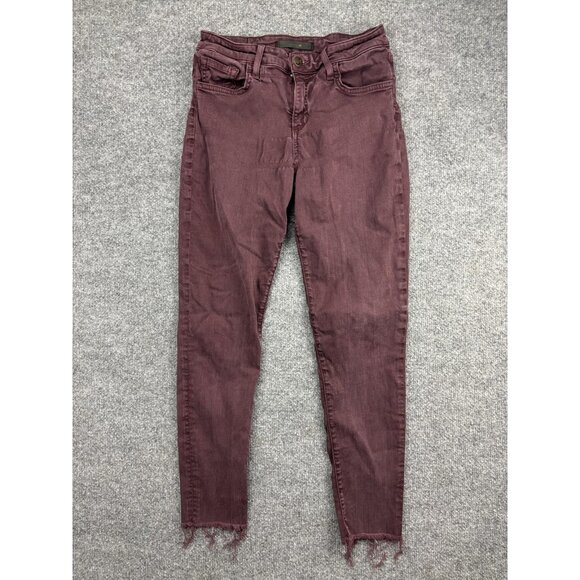 Joe's Jeans Jeans Womens 27 Icon Mid Rise Skinny Ankle Frayed Hem Stretch Denim - Picture 1 of 10